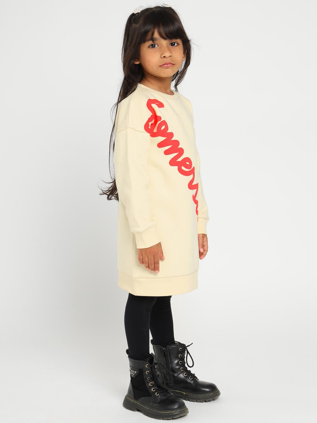 Ecru Somersault Sweatshirt Dress
