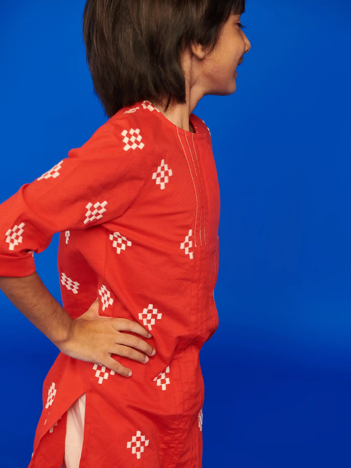 Red Katli Boys Kurta Set Somersault