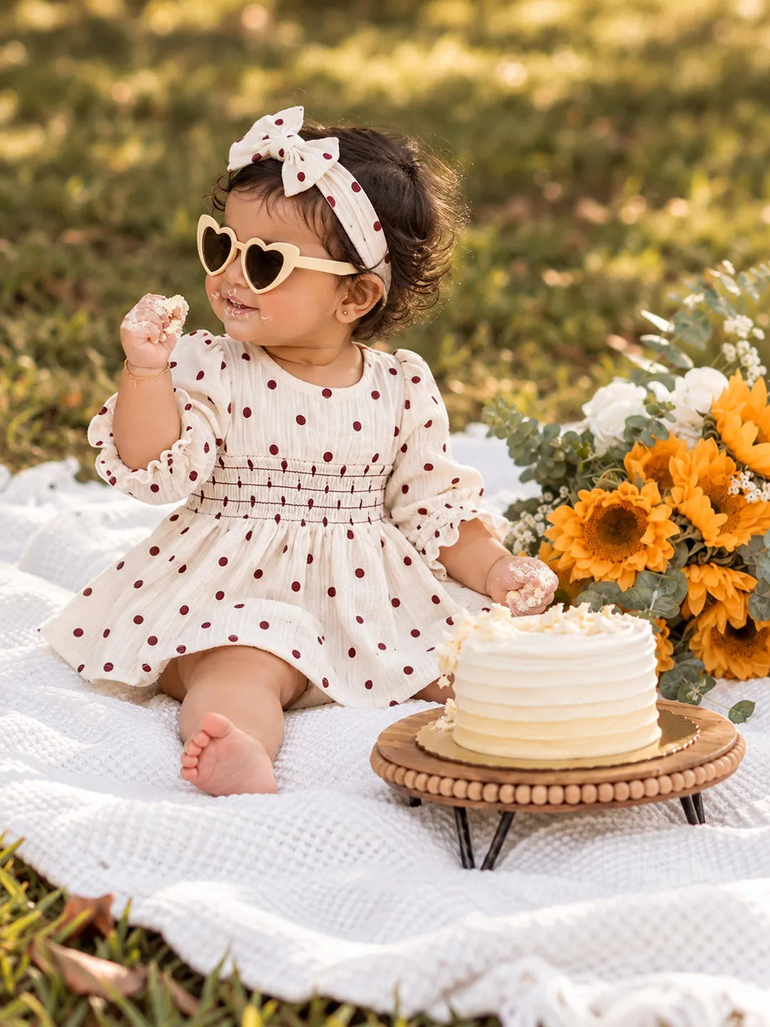Polka Smocked Dress