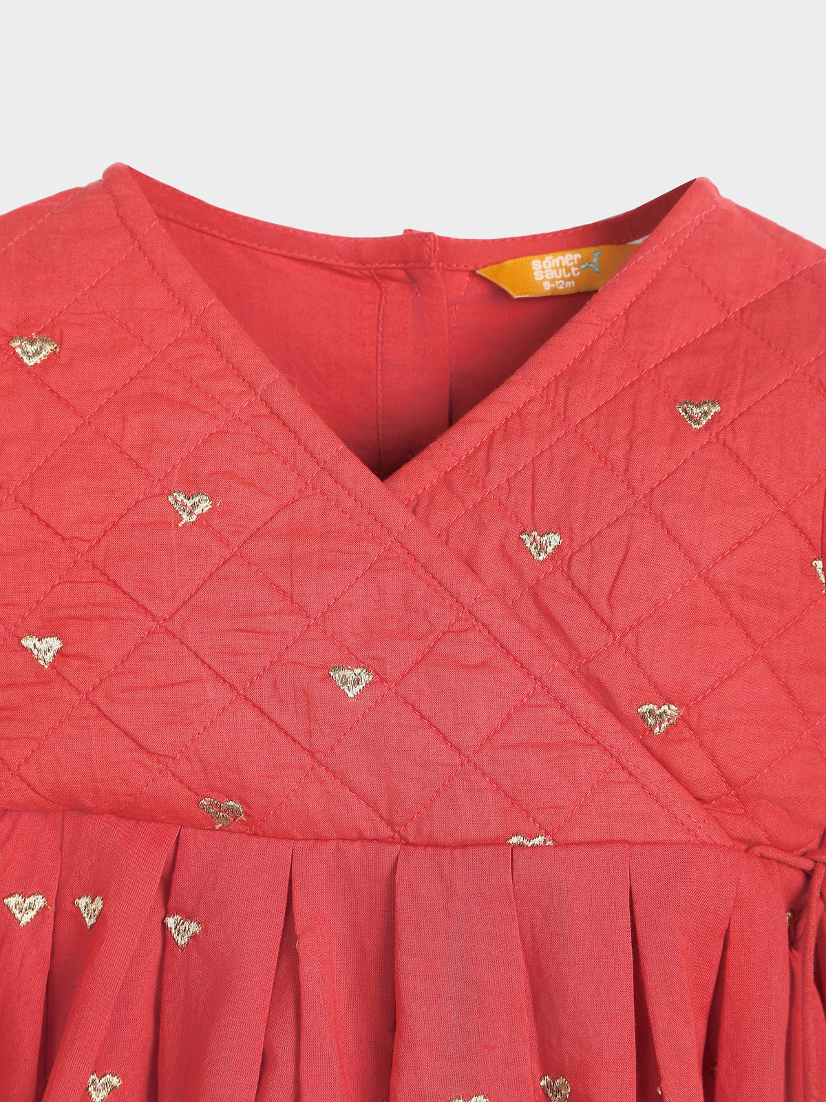 Quilted Embroidered Angrakha Dress Pant Set