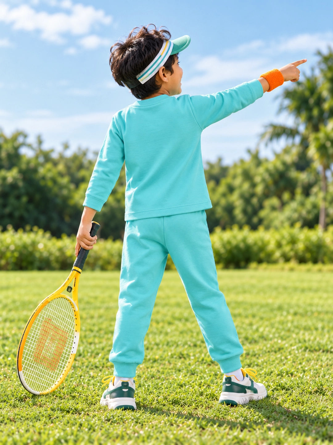 Aqua Blue T-Shirt & Jogger Set