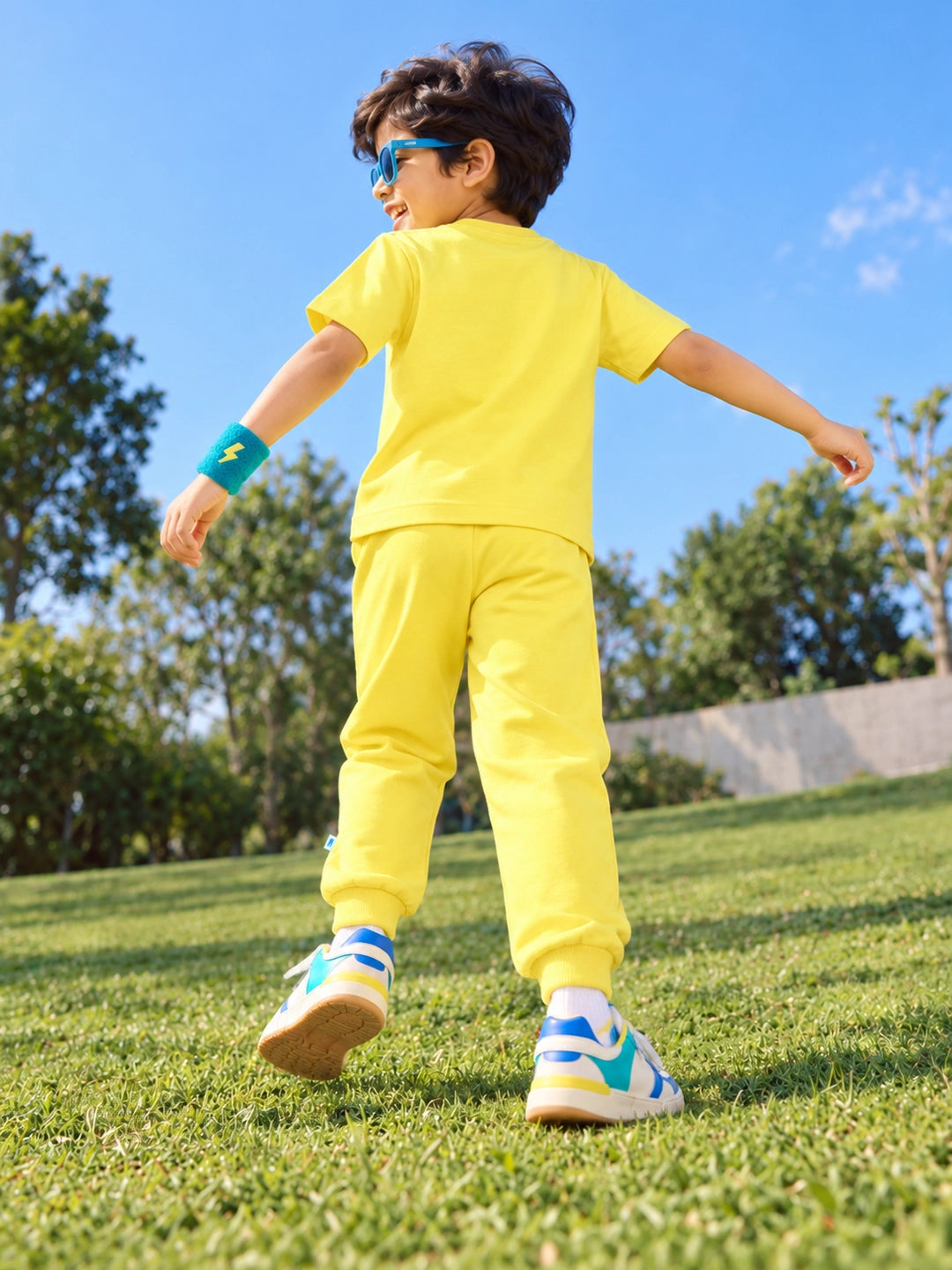 Playful Yellow T-Shirt & Jogger Set