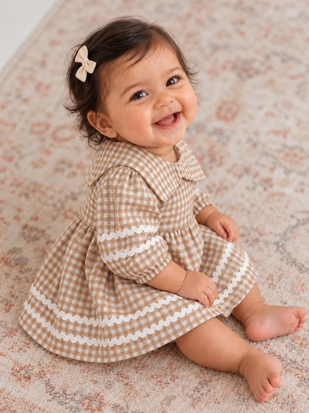 Brown Gingham Dress
