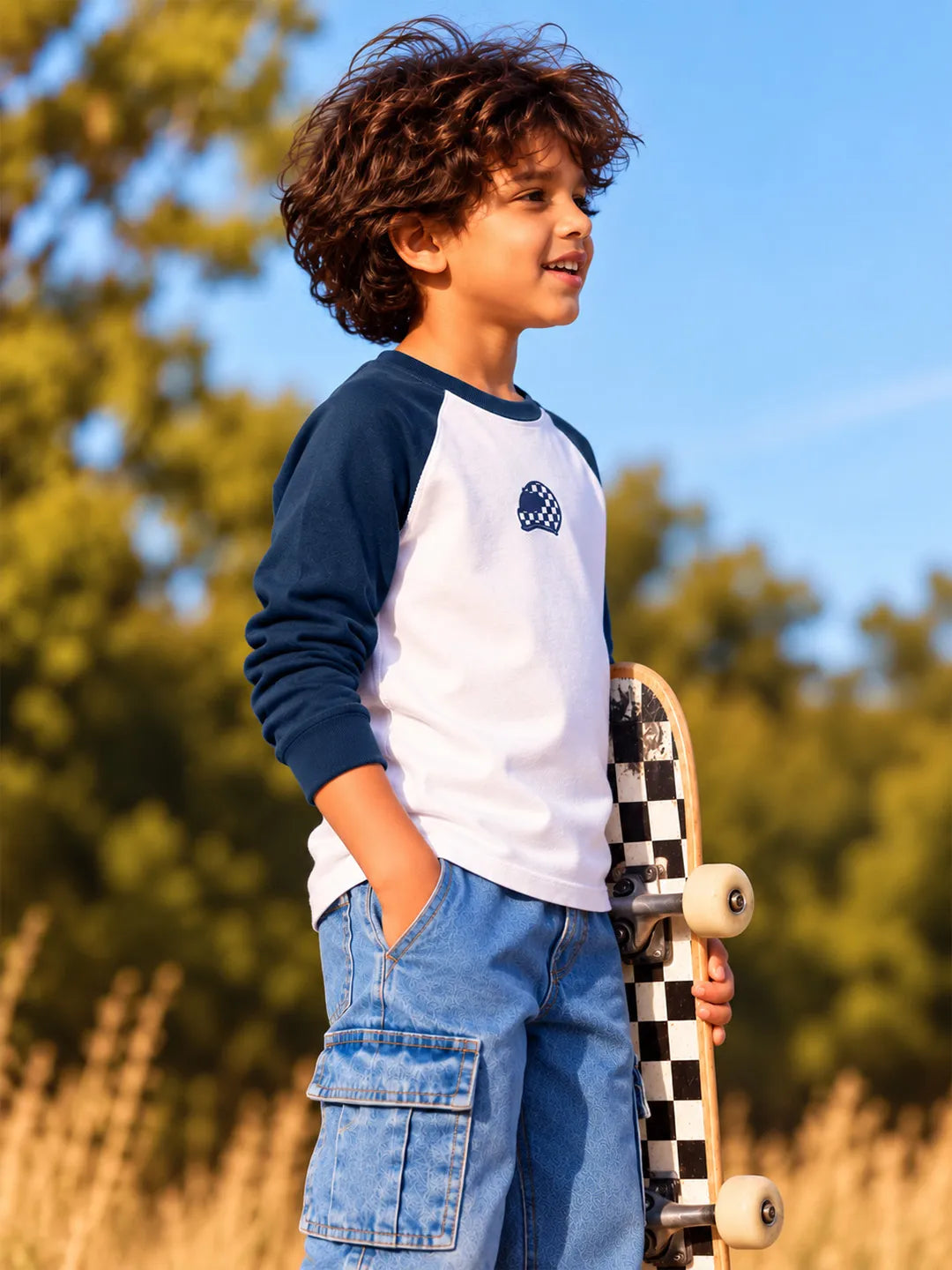 Raglan Cotton Full Sleeves T-Shirt
