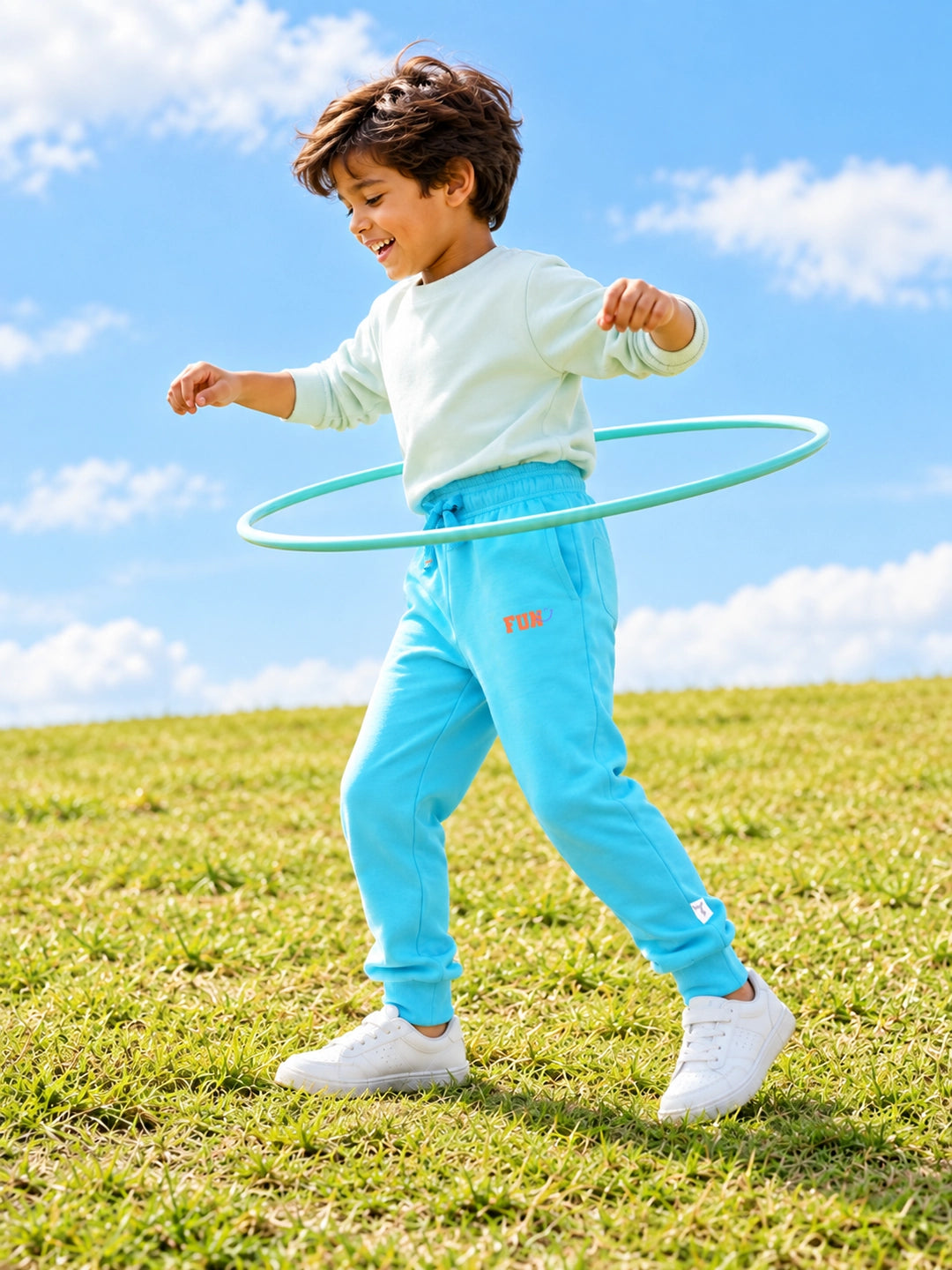 Aqua Blue Boy's Joggers