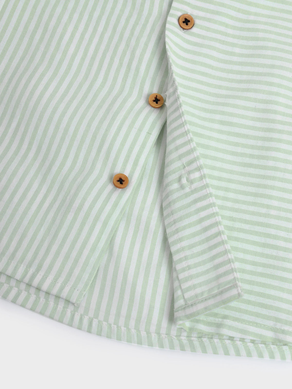 Mint Striped Shirt & Shorts Co-Ord Set