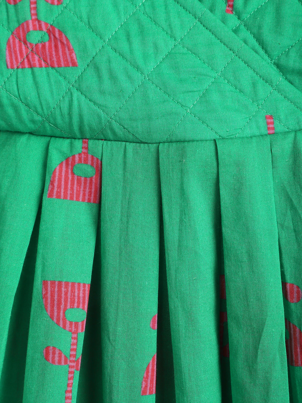 Quilted Printed Angrakha Dress Pant Set