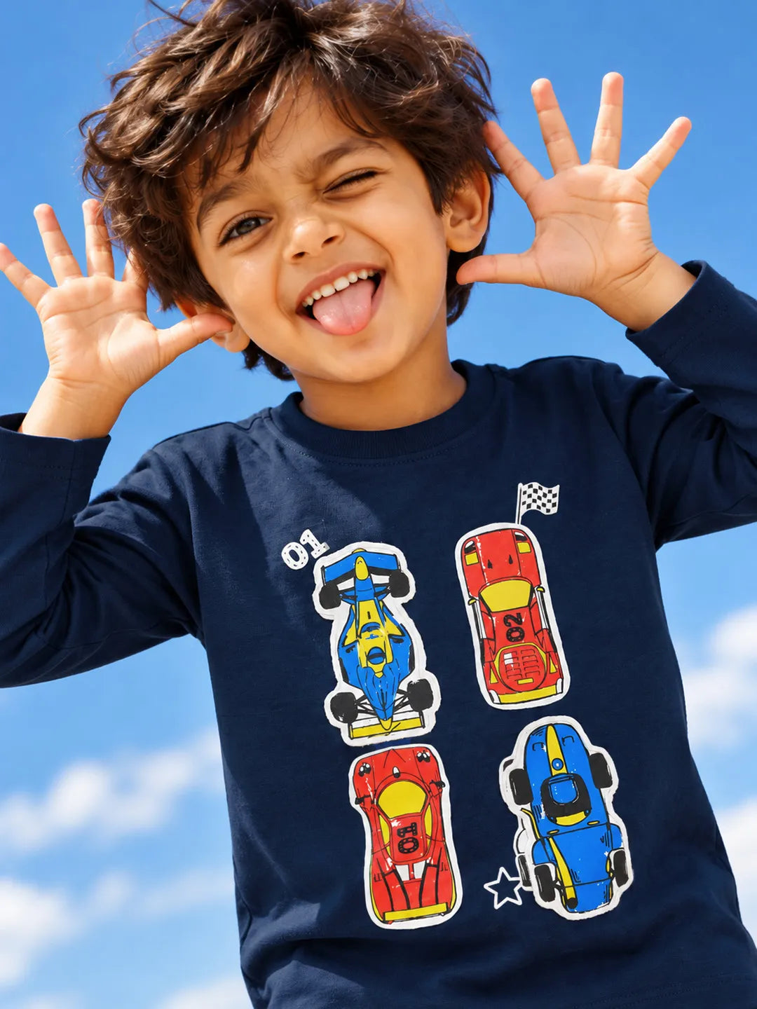 Applique Cotton Full Sleeves T-Shirt