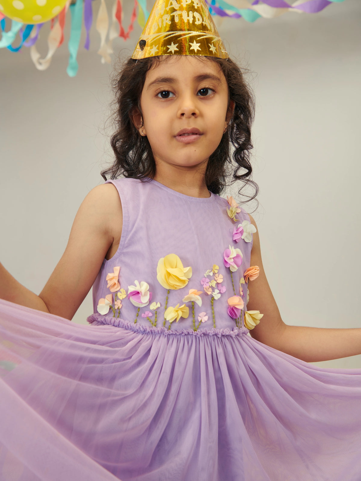 3D Floral Tulle Dress Somersault