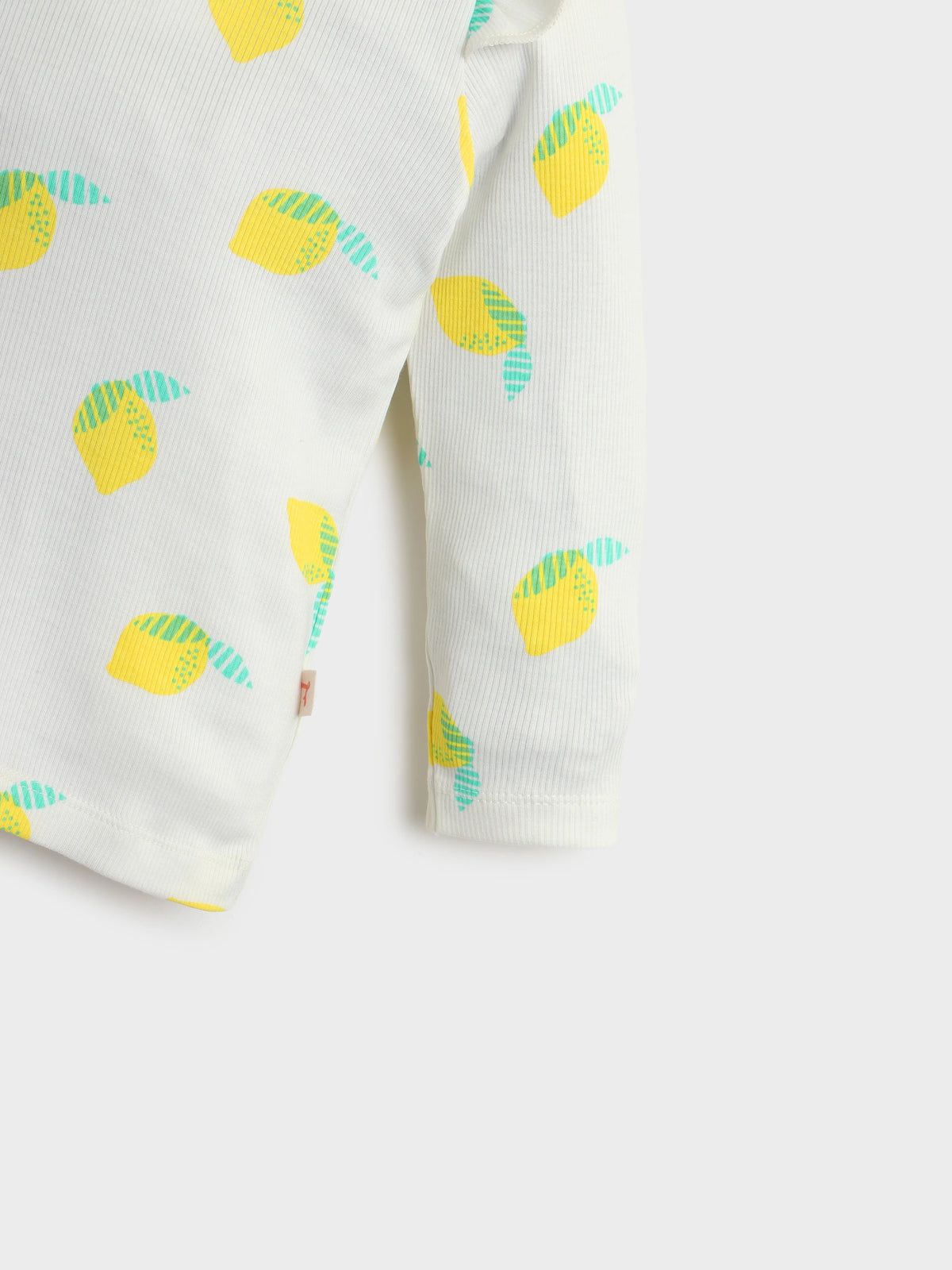 White lemon ribbed tee