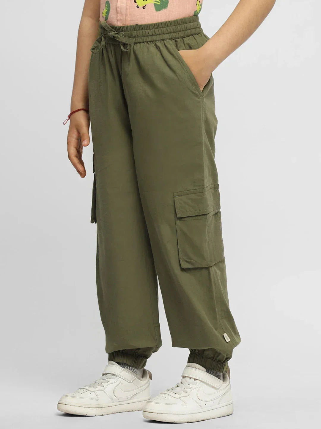 Timeless Olive Cotton Cargo Joggers
