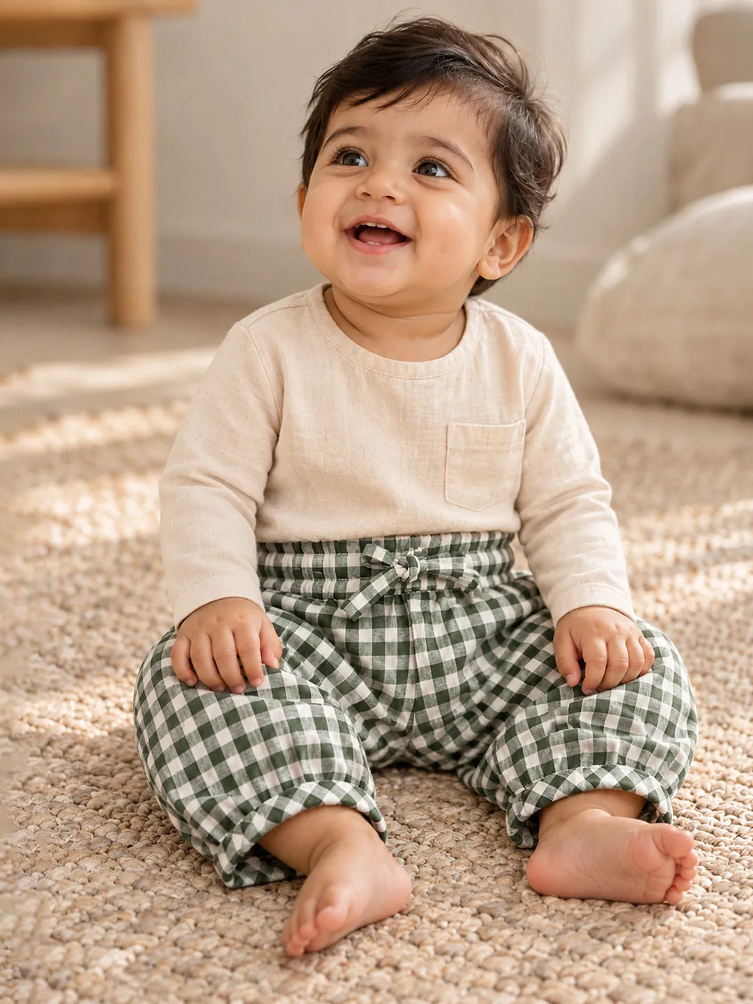 Gingham Balloon Pajama