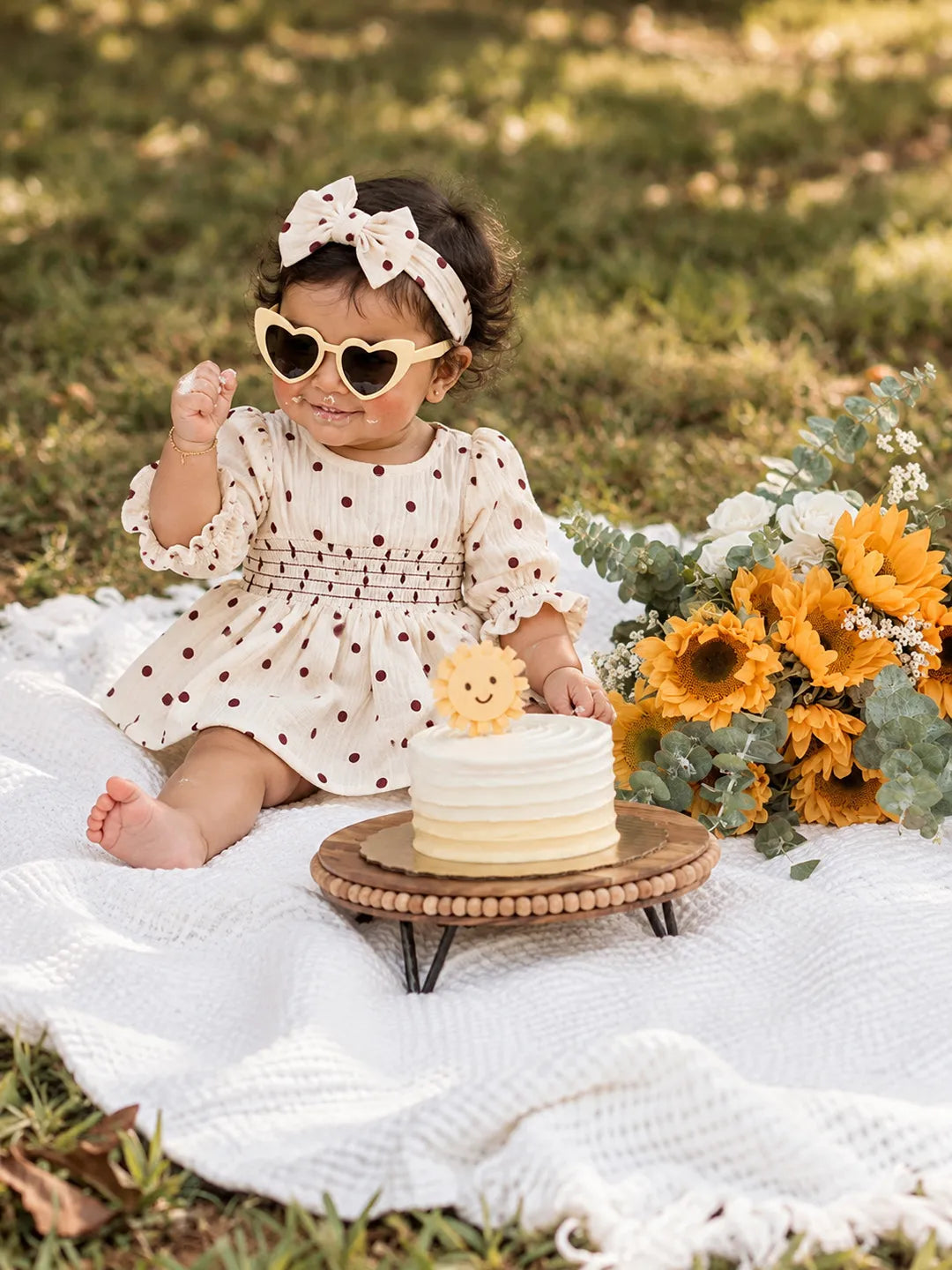 Polka Smocked Dress