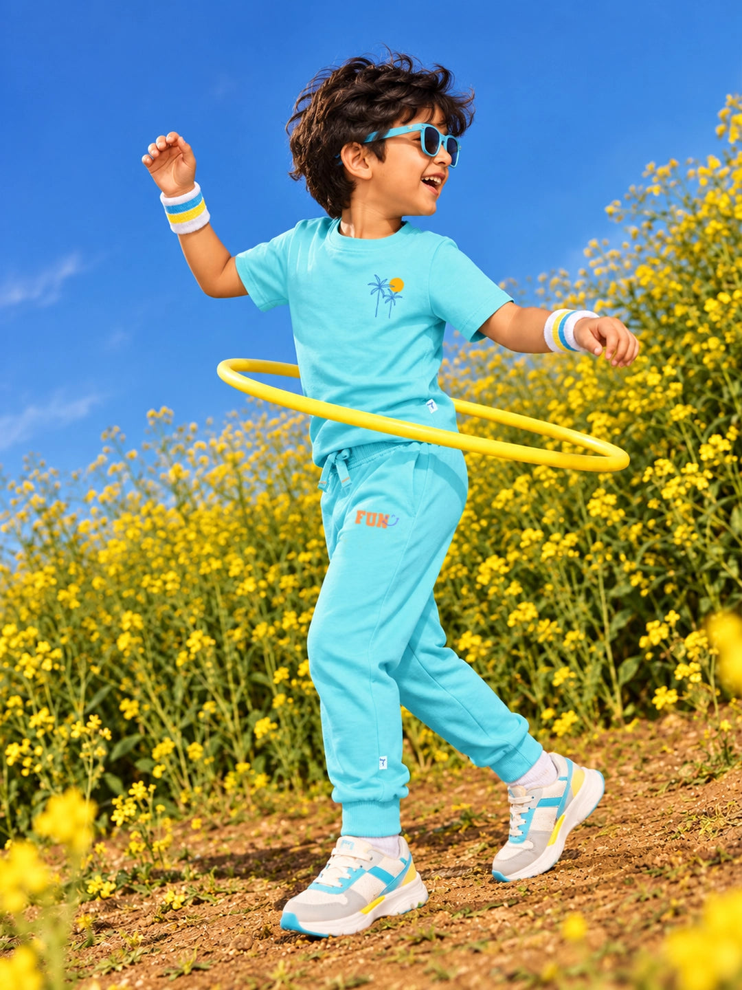 Aqua Blue T-Shirt & Jogger Set