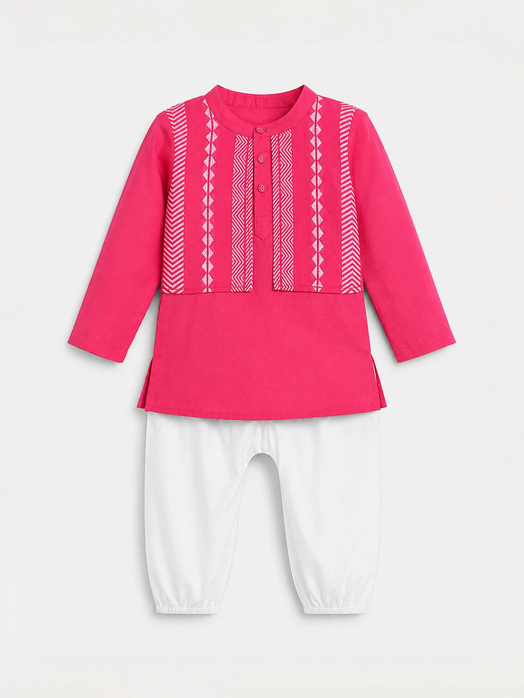 Embroidered Pink Kurta Set