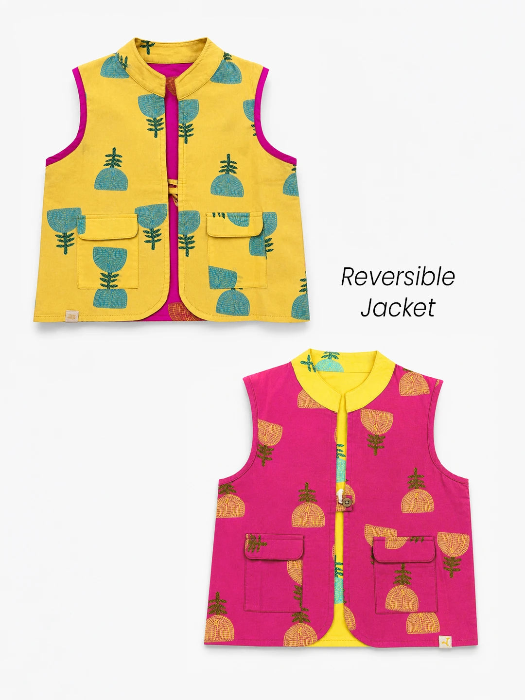 Printed Reversible Nehru Jacket