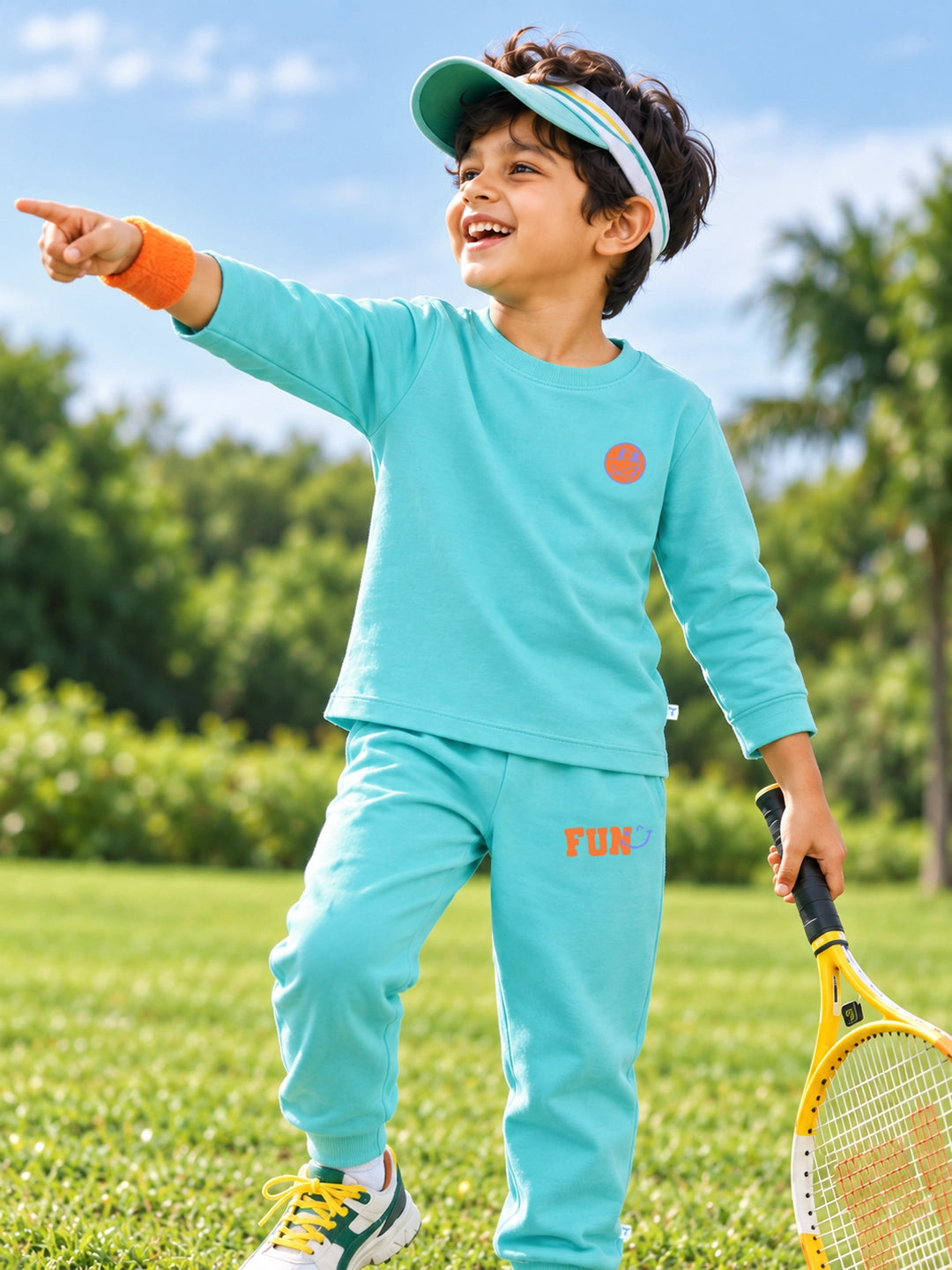 Aqua Blue T-Shirt & Jogger Set