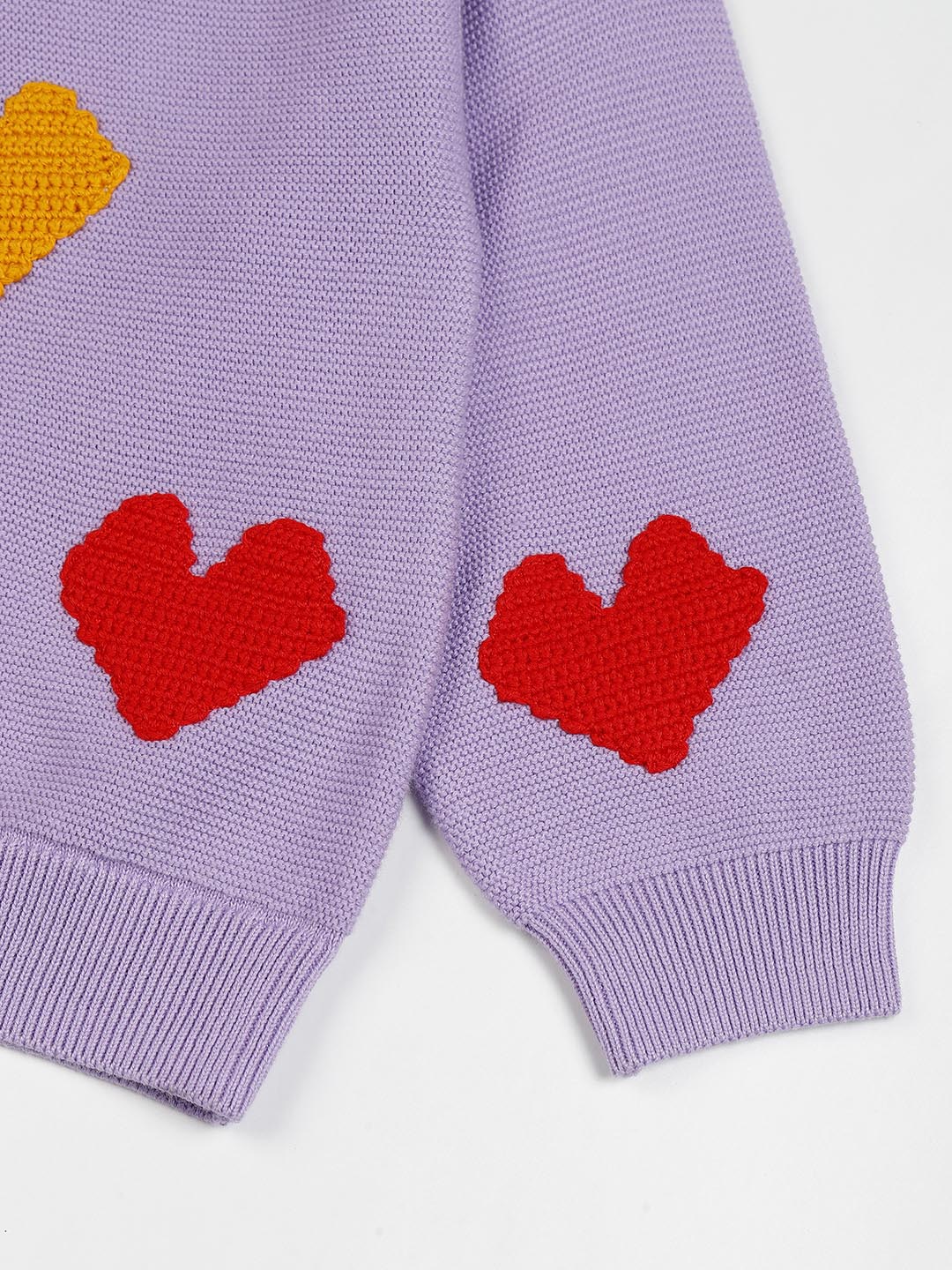 Digi Hearts Crochet Cotton Cardigan