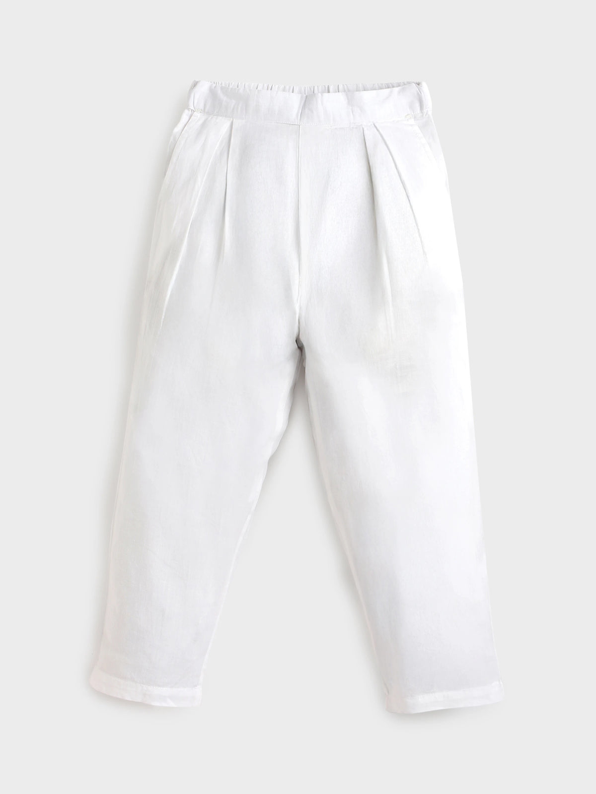 Embroidered Green Cotton Kurta Pajama Set