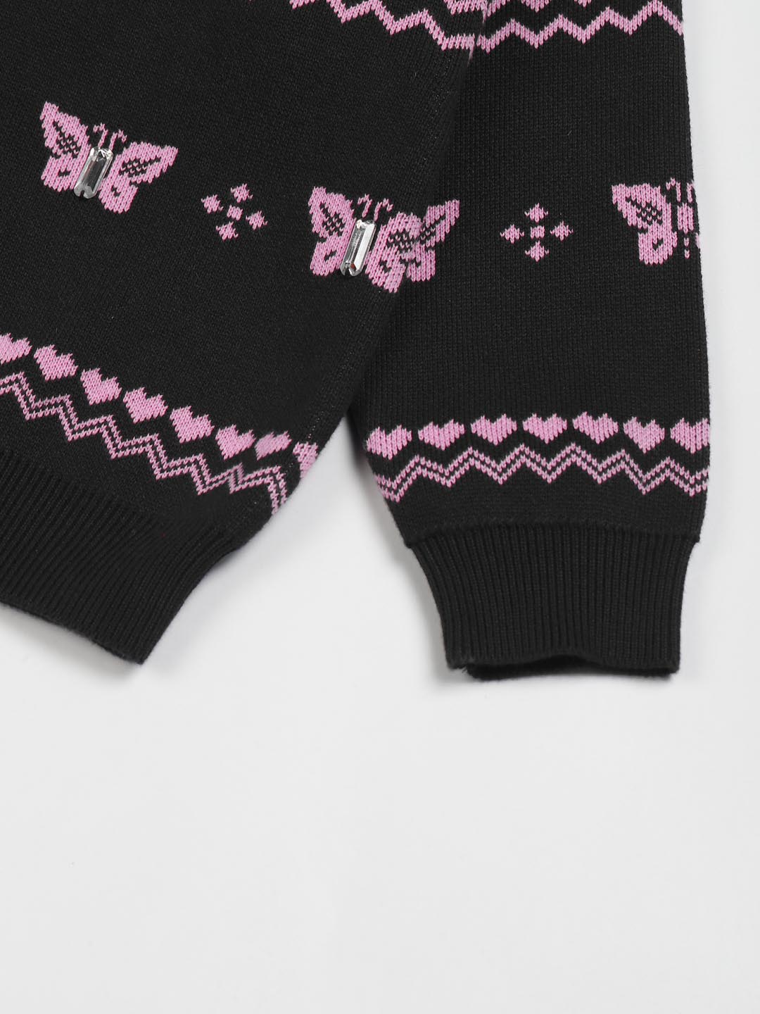 Butterfly High Neck Cotton Pullover Sweater