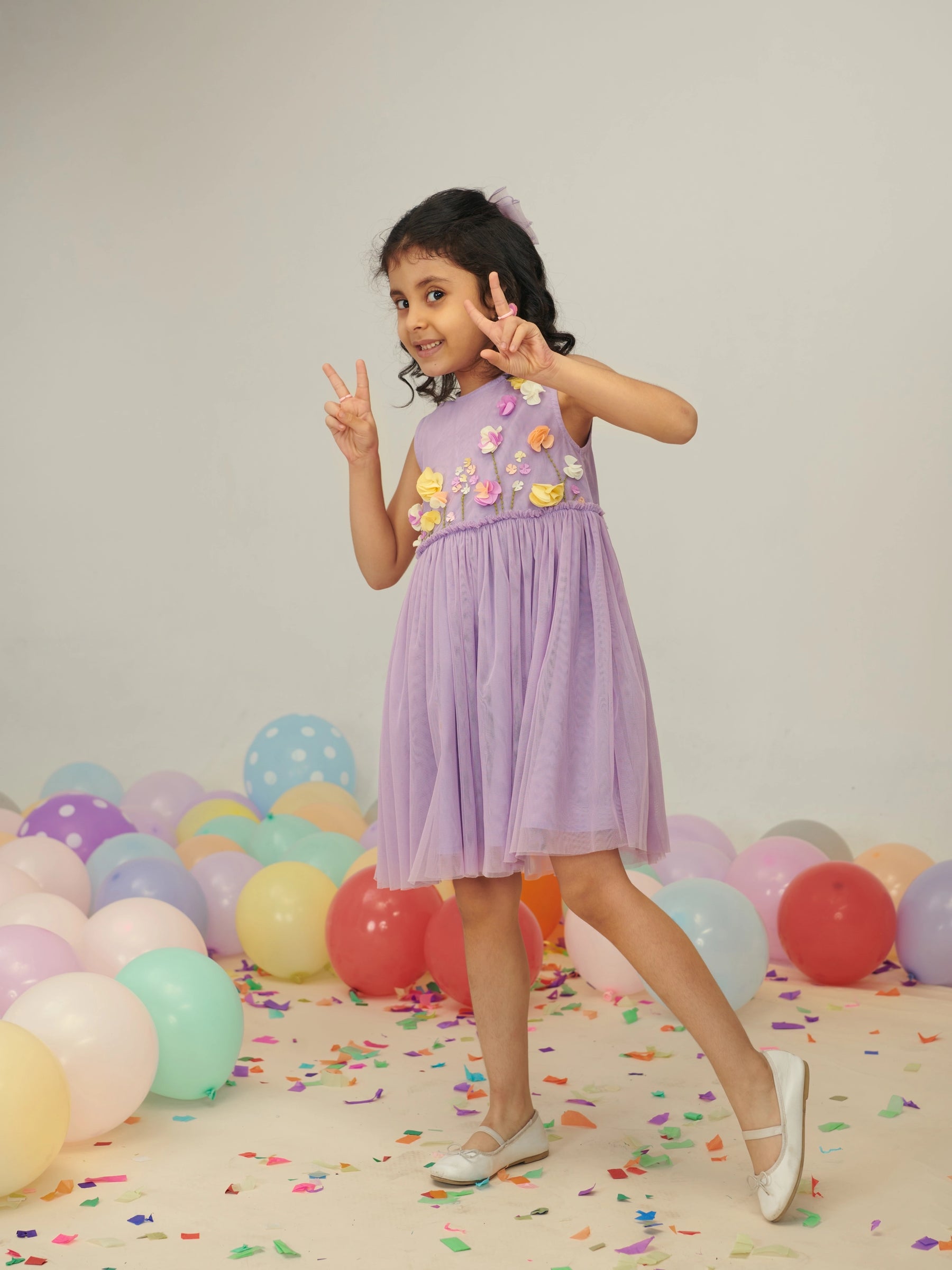 3D Floral Tulle Dress Somersault