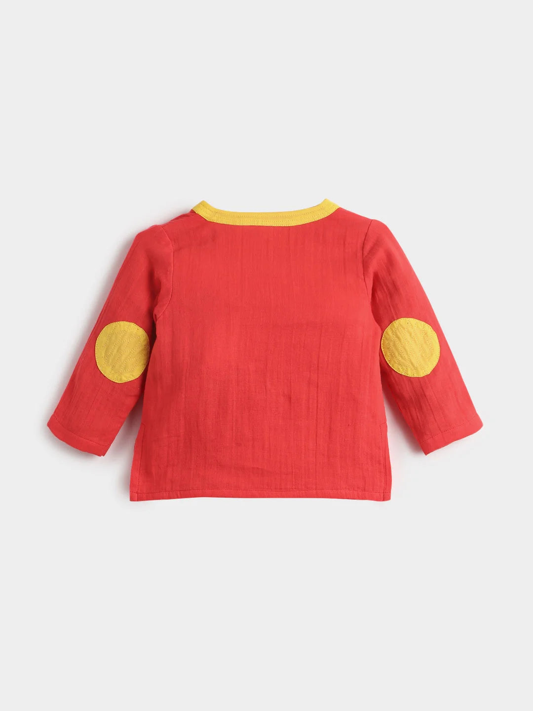 Red Hibiscus Kurta Set- Newborn