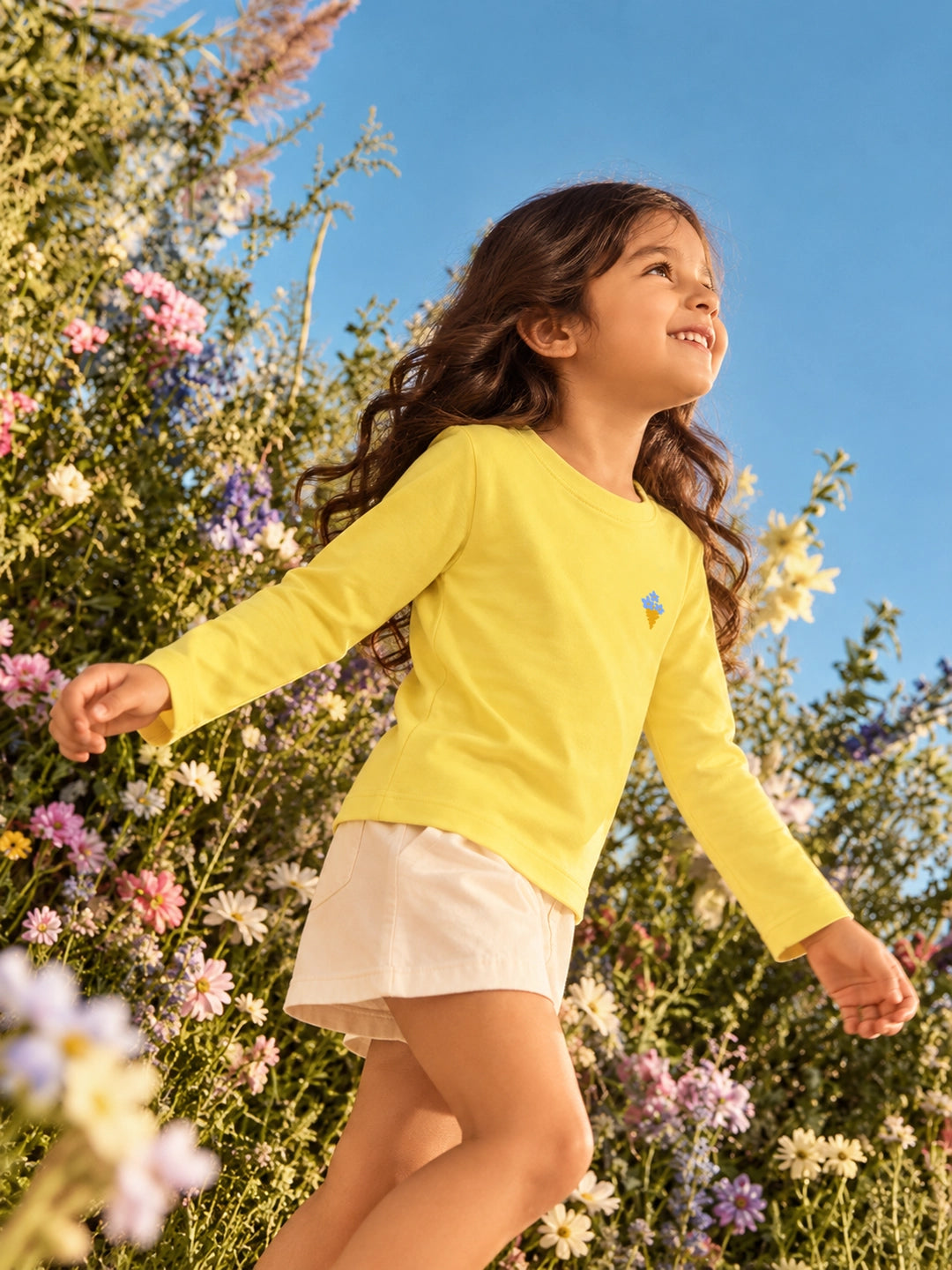 Playful Yellow Girl's T-Shirt