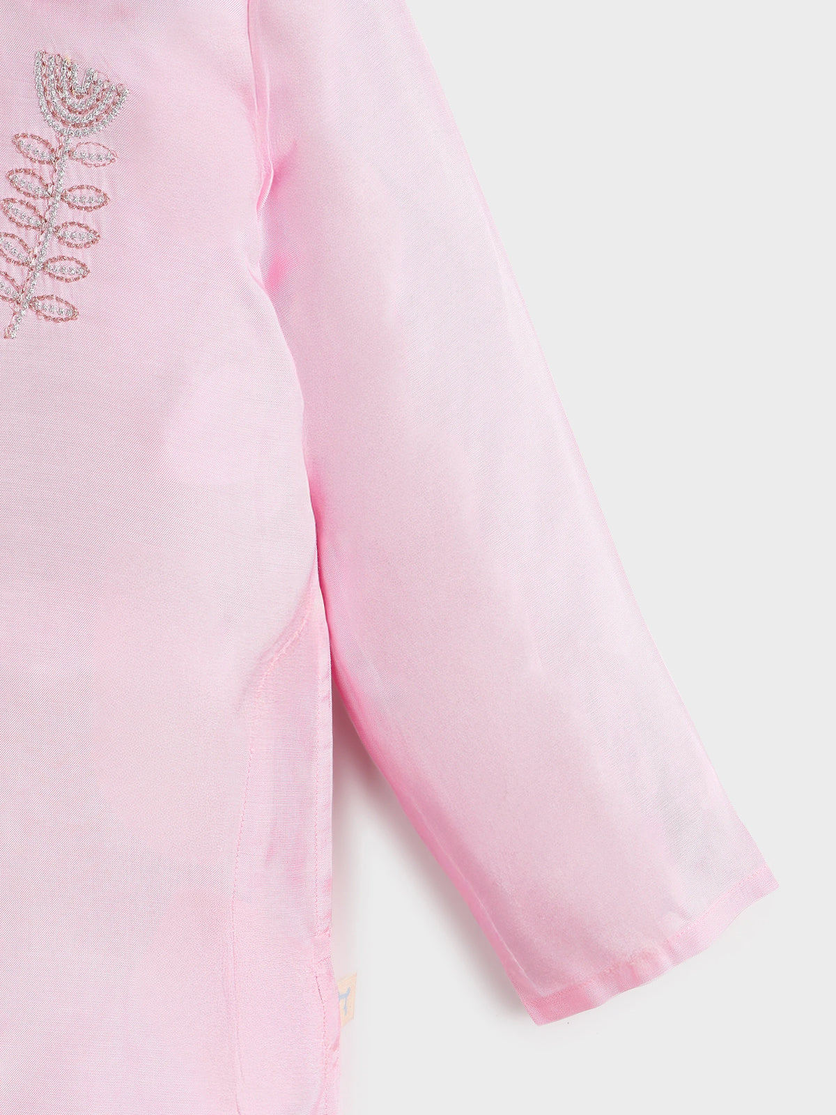 Rose Glow Zari Work Kurta Pajama Set