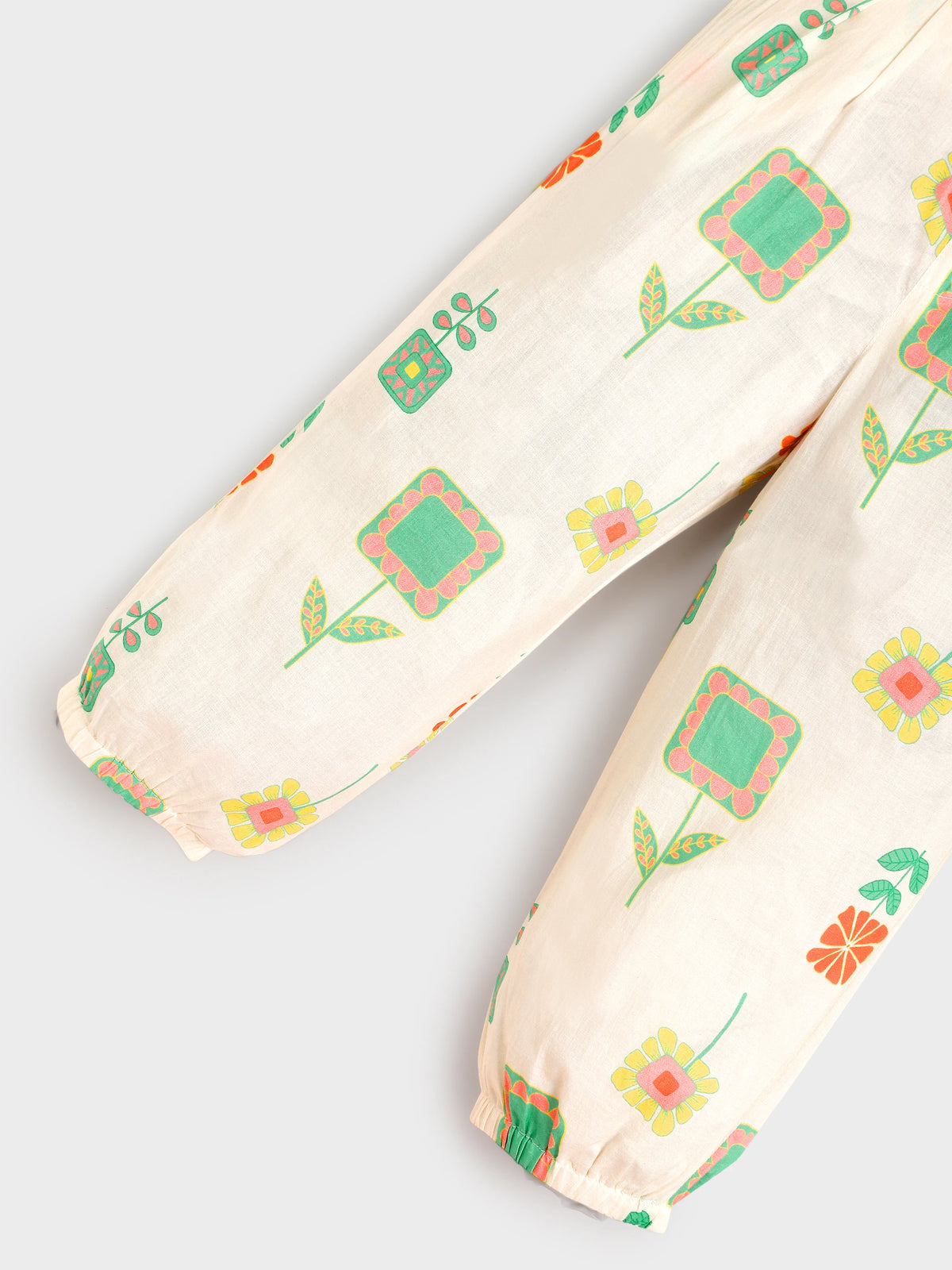 Floral Kurta Set with Pink Nehru Jacket