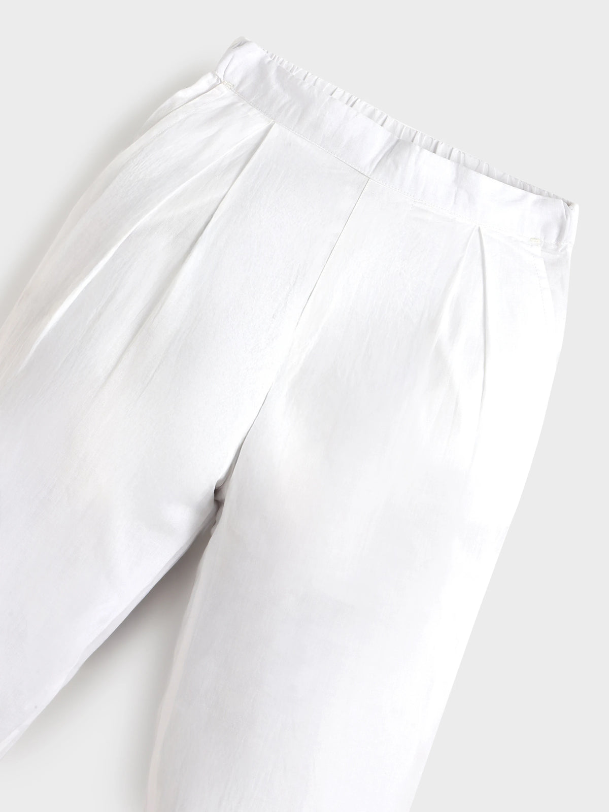 Embroidered Green Cotton Kurta Pajama Set