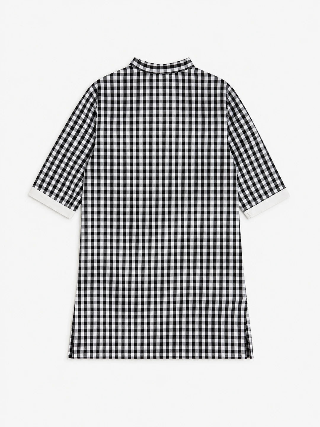 Black Gingham Kurta