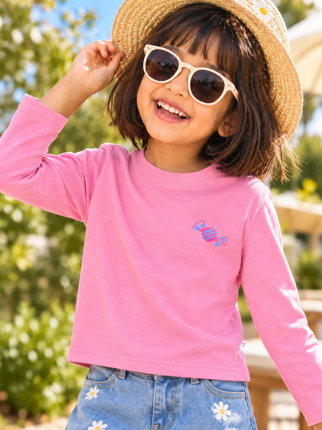 Pack of 3 Full Sleeves Cropped Girl's T-Shirts