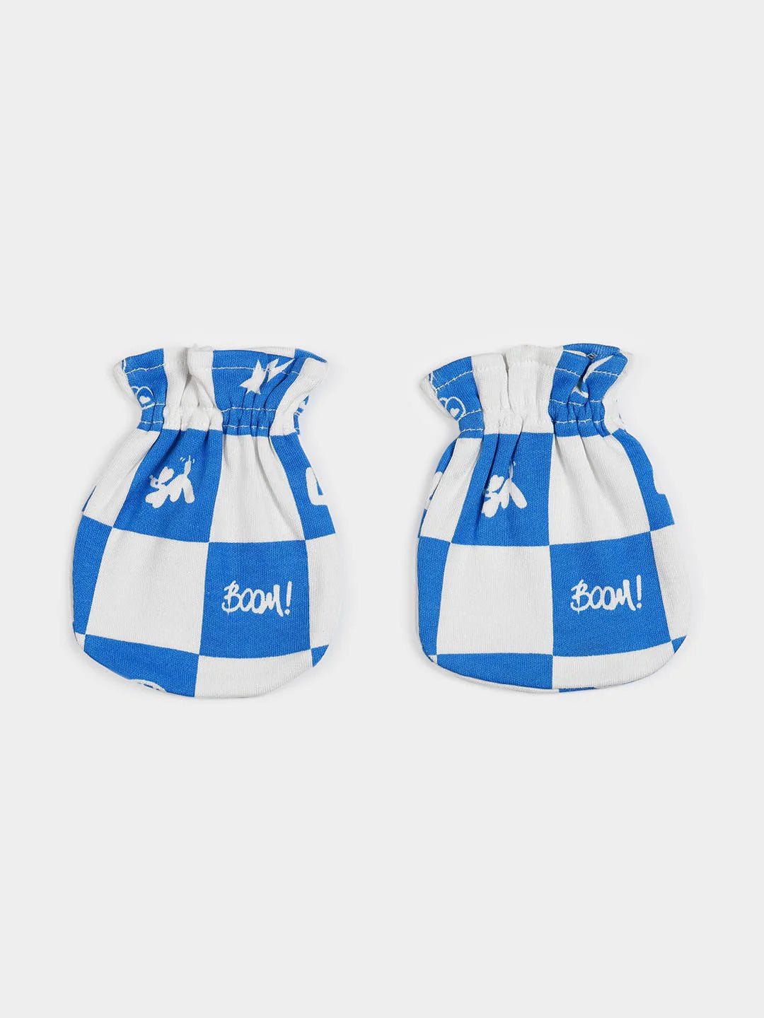 Love Boom Printed Cotton Sleepsuit With Mittens