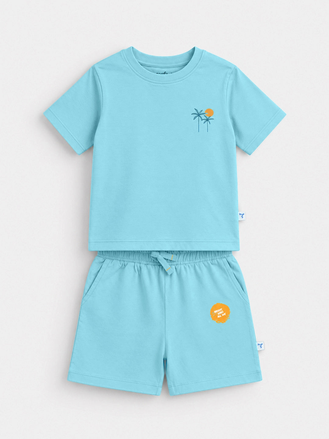 Aqua Blue T-Shirt & Shorts Set