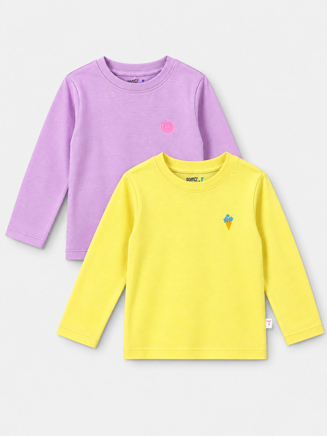 Pack of 2 Full Sleeves Girl's T-Shirt