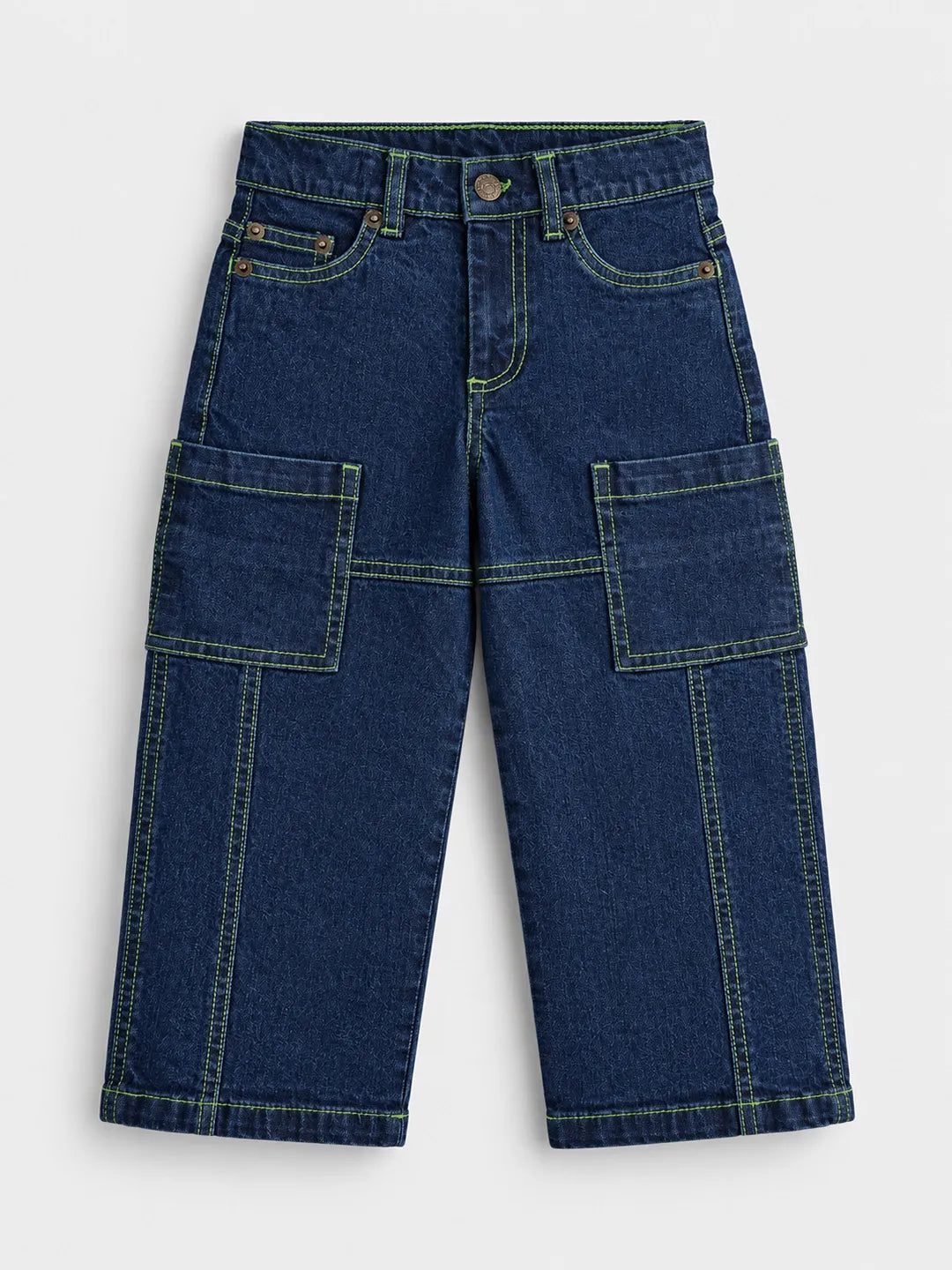 Panelled Cargo Denim