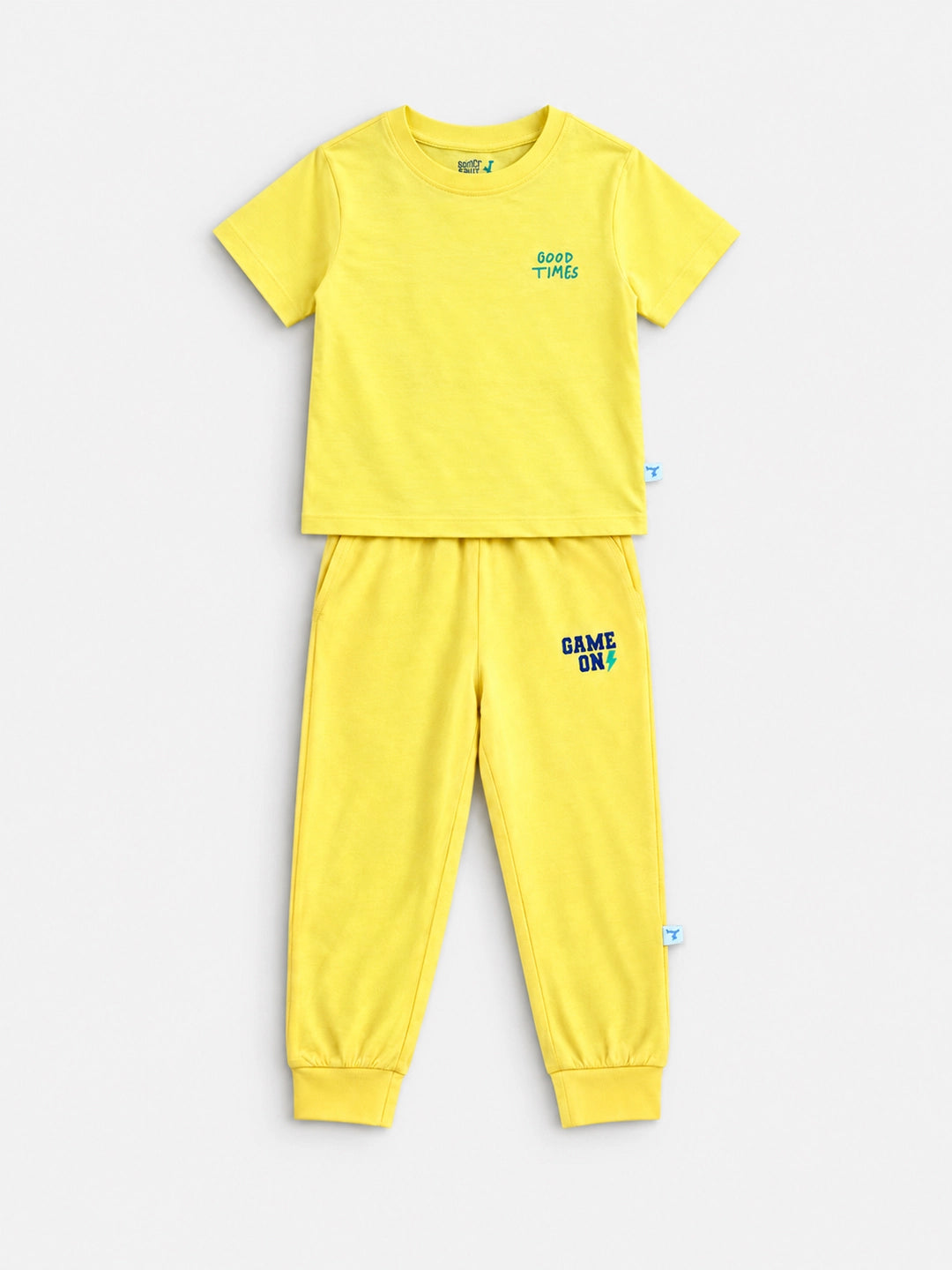 Playful Yellow T-Shirt & Jogger Set