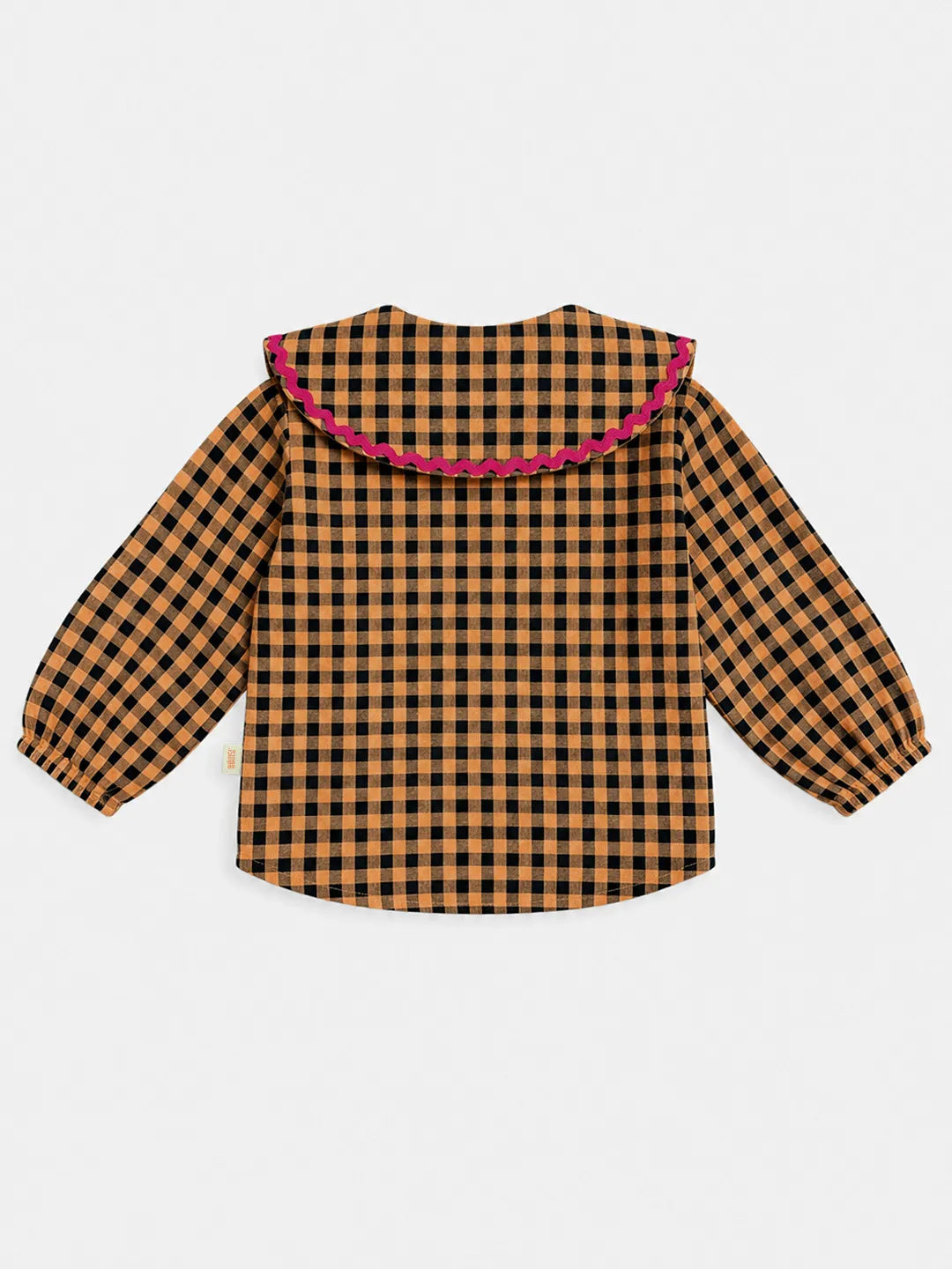 Gingham Scallop Neck Top