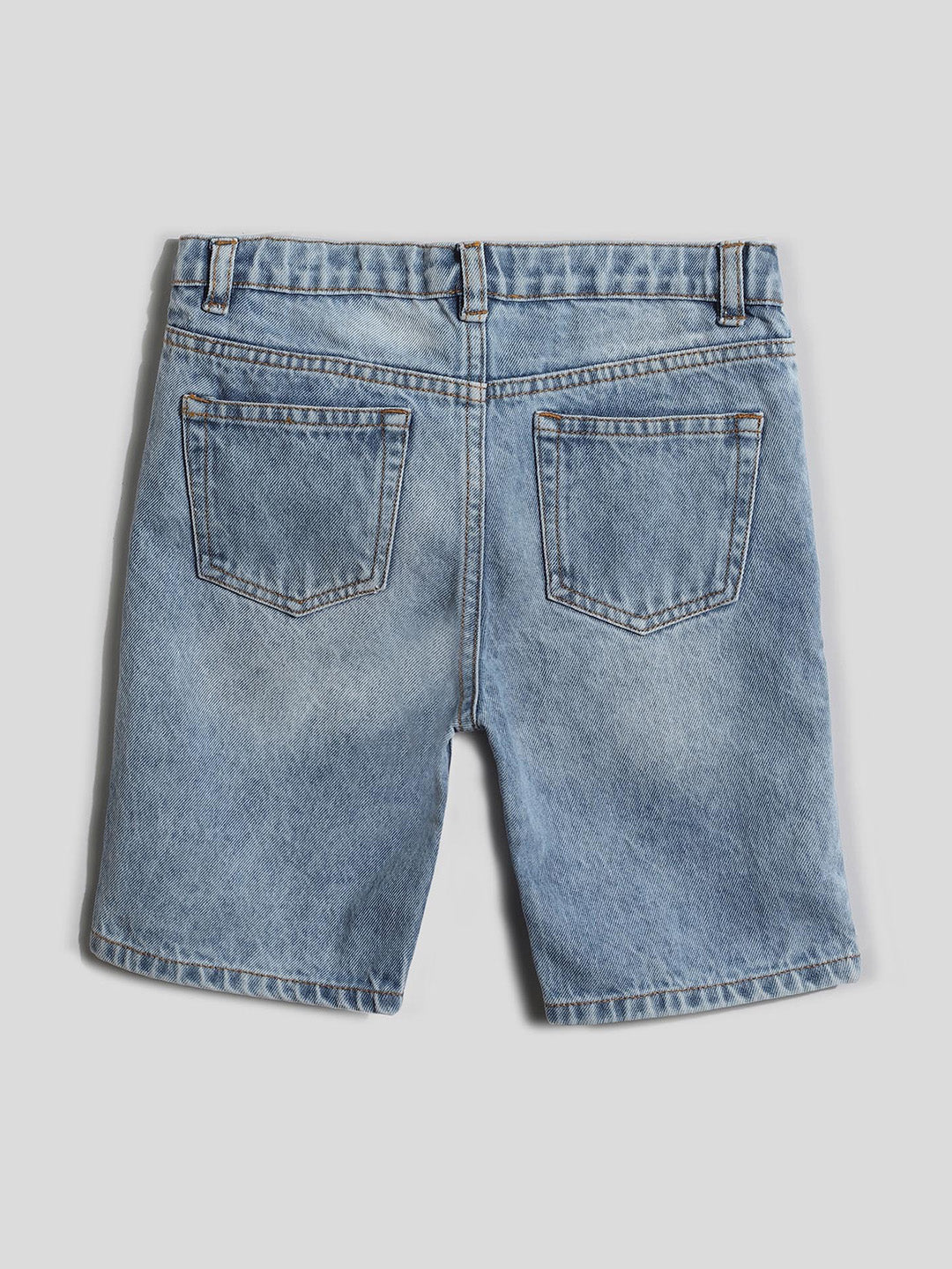 Washed Denim Bermuda