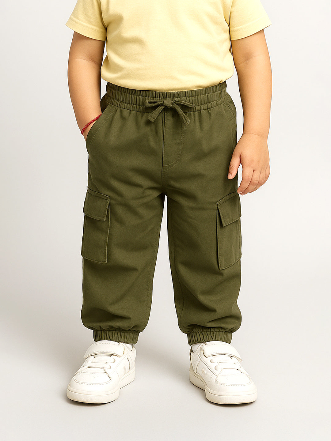 Timeless Olive Cotton Cargo Joggers