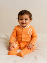 Dreamy Orange Polo Collar Sleepsuit