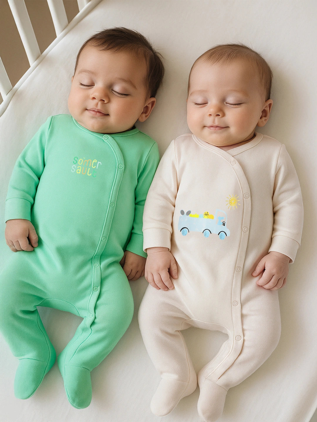 Bundle of Hug Printed Sleepsuit Multipack