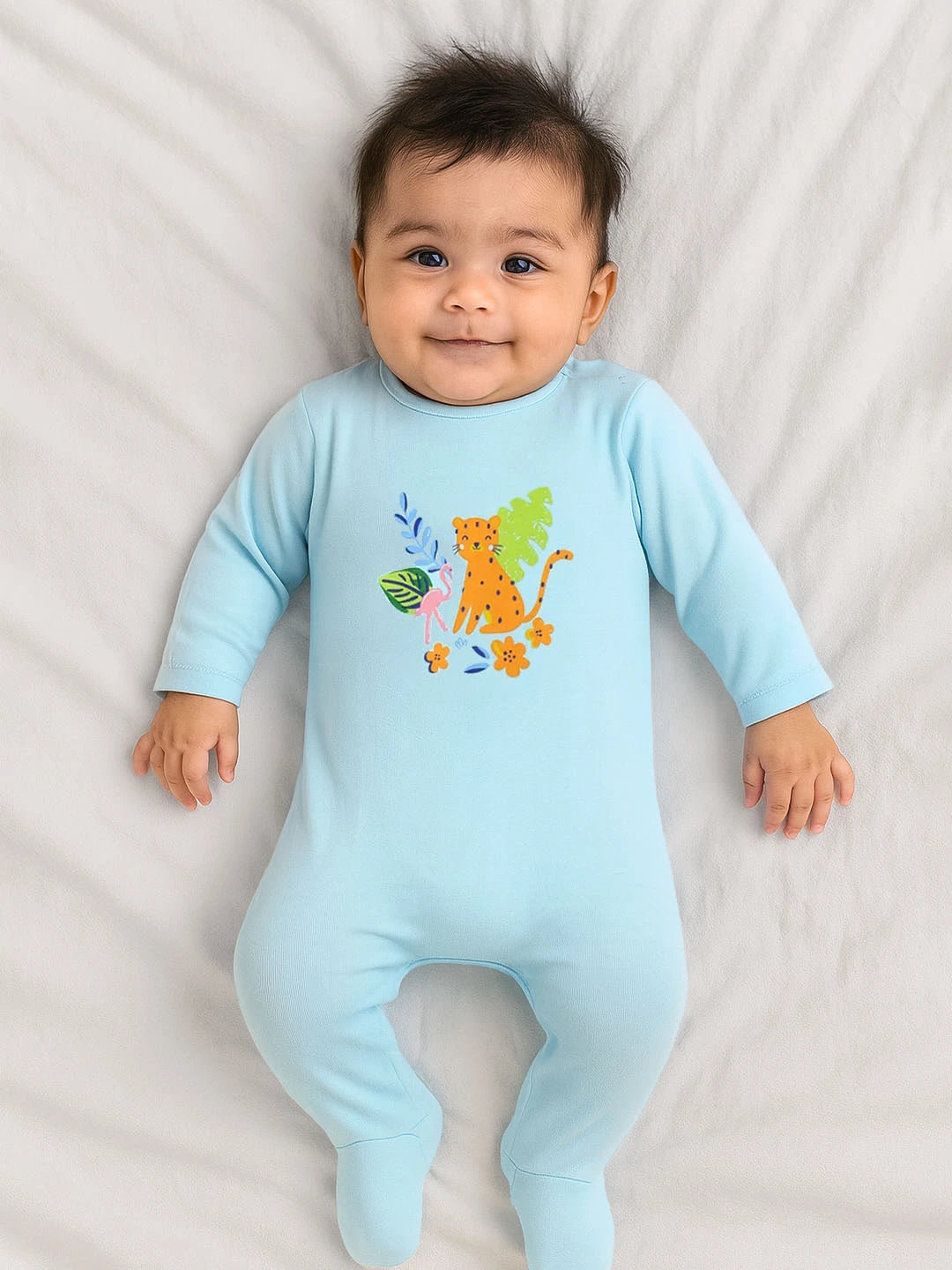Little Tiger Footed Cotton Sleepsuit