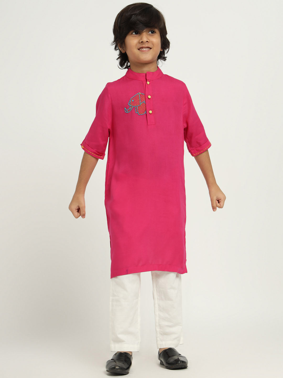 Beaded Haathi Kurta Set
