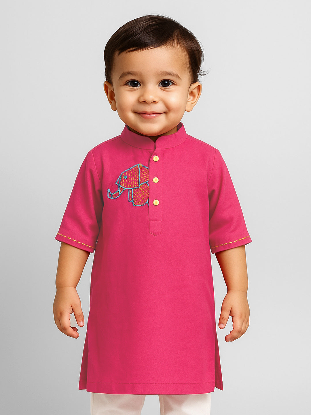 Beaded Haathi Kurta Set