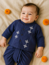 Blue Embroidered Dhoti Kurta Set