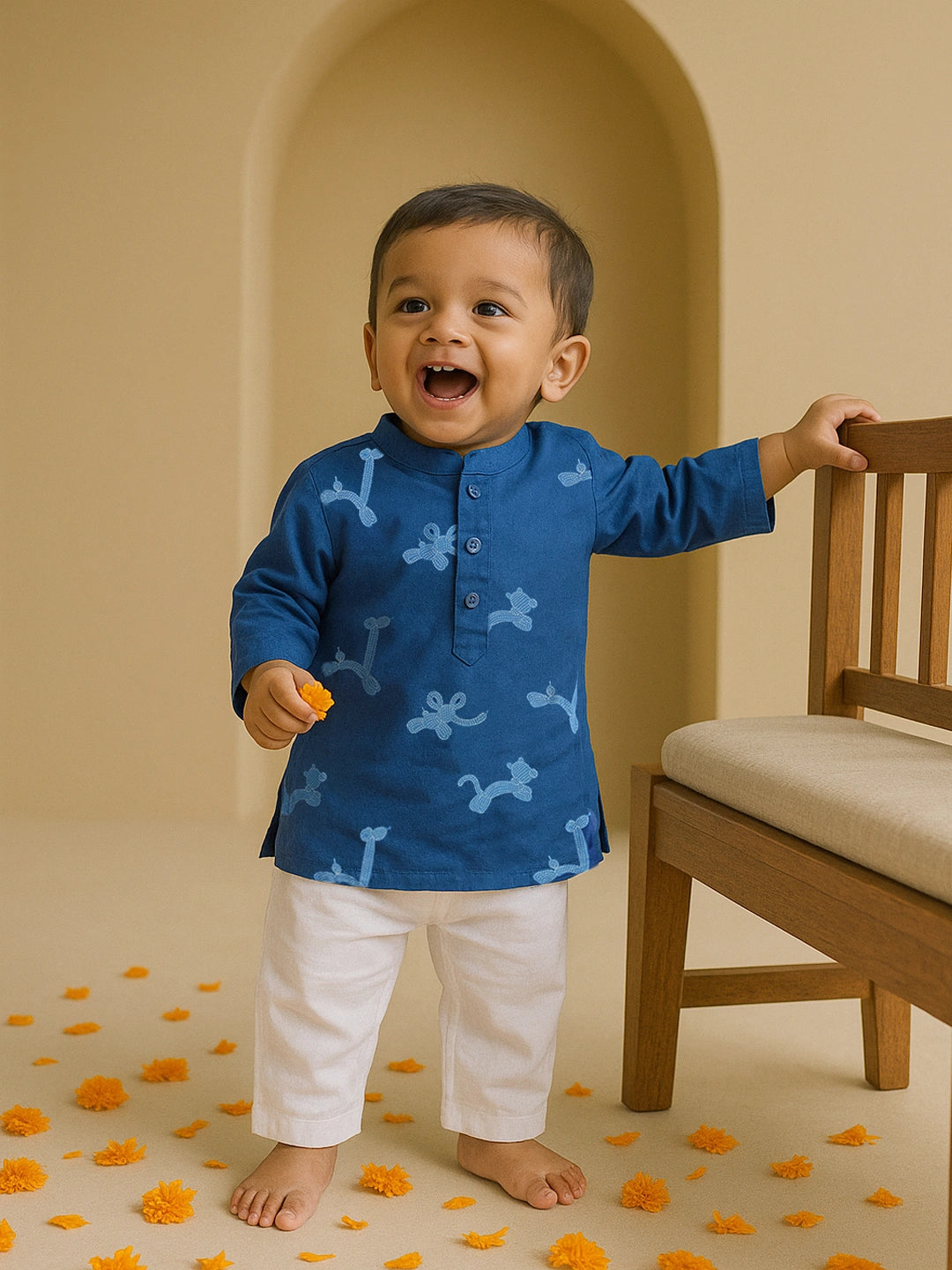 Premium Blue Kurta Pajama Set