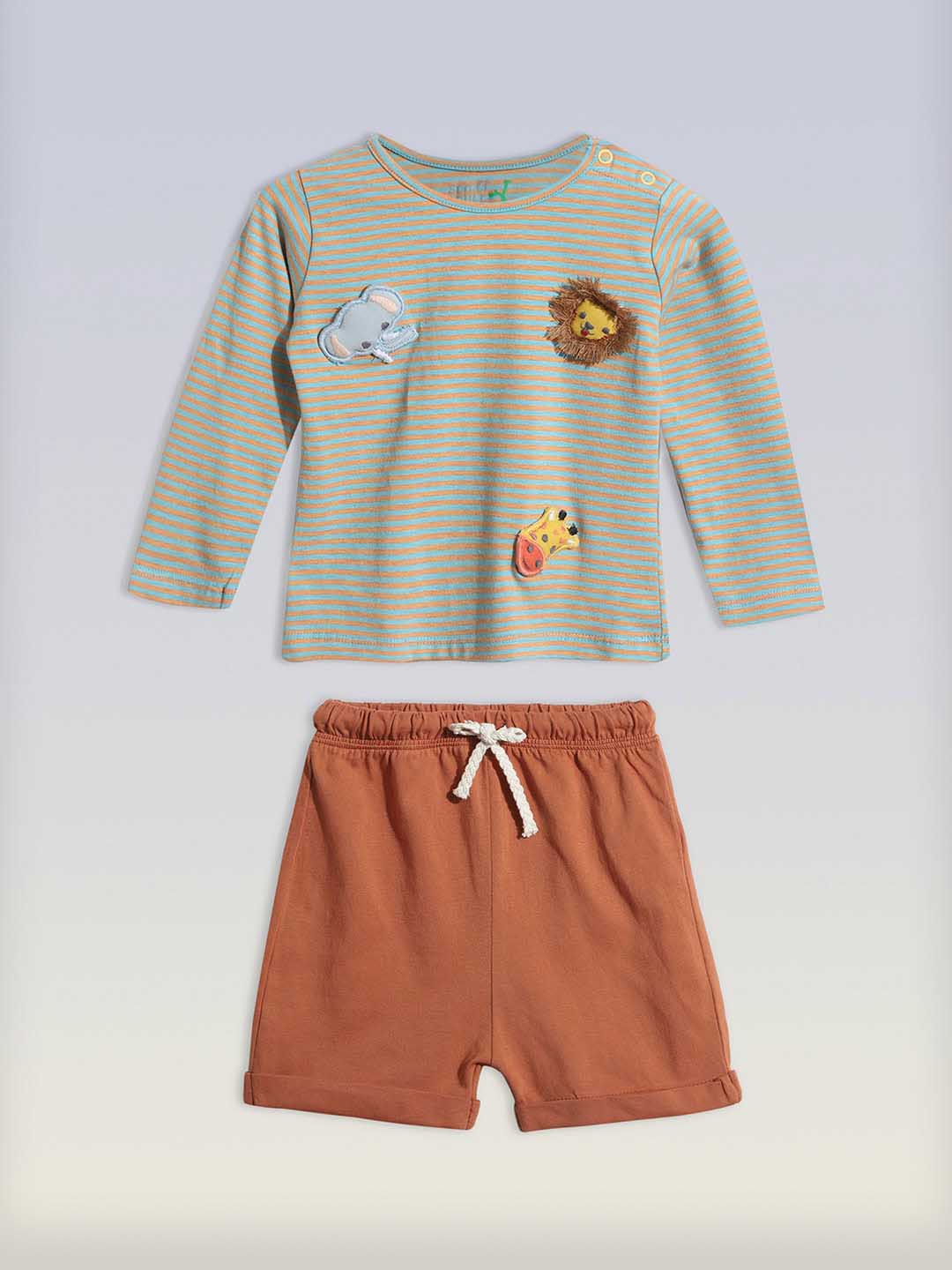 3D Animals Tee And Shorts Set Somersault