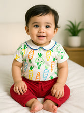 Happy Carrot Cotton Bodysuit & Pants Set