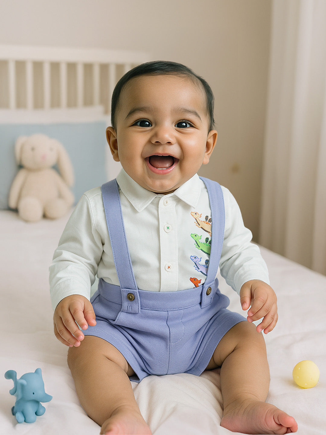 Dragon Shirt and Suspender Shorts Set